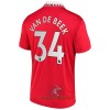 Officiële Voetbalshirt Manchester United Van De Beek 34 Thuis 2022-23 - Heren